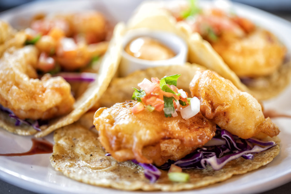 Baja California style shrimp tacos
